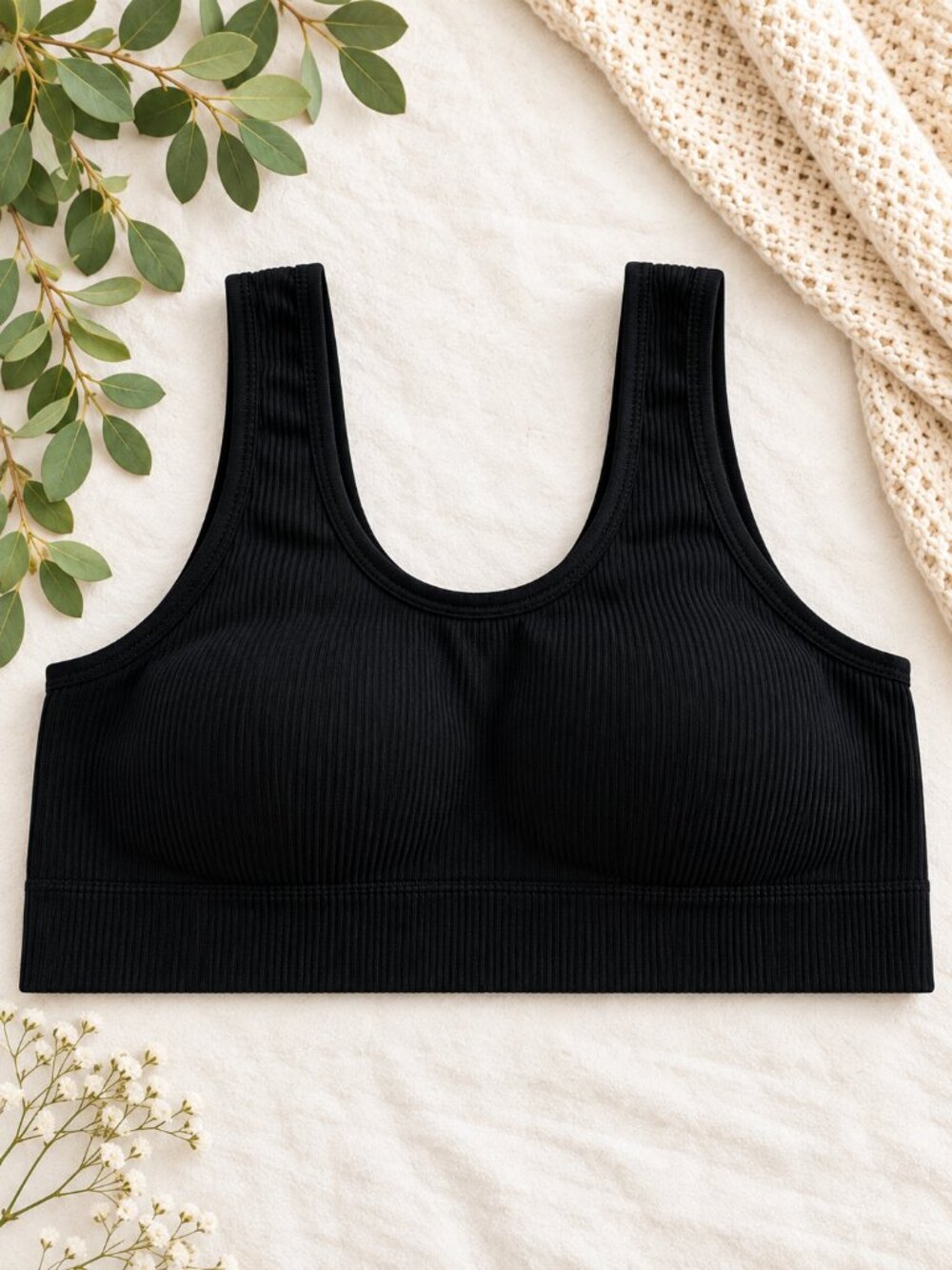 Torrid Sports Bra Bralette Size 3 3X Black Ribbed Padded Pullover Wireless